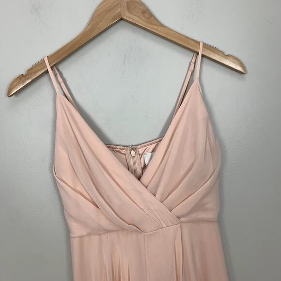 BHLDN Eva Pink Chiffon Dress Bridemaid Gown Anthropologie XS Extra Small - Picture 4 of 11